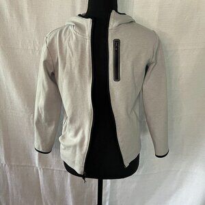 Old Navy Outerwear Silver Dynamic Fleece Zip hooded Jacket Y Large 10/12 - 0402